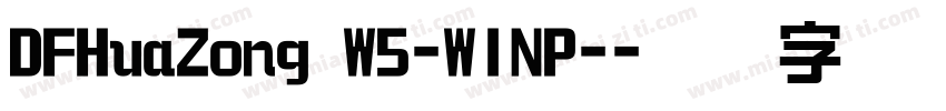 DFHuaZong W5-WINP-字体转换